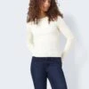 Noisy May RIBBED KNITTED PULLOVER -Noisy May Clothing Shop 27029477 Eggnog 007