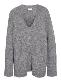 Noisy May KNITTED ZIP CARDIGAN 13 Noisy May KNITTED ZIP CARDIGAN -Noisy May Clothing Shop 27029912 MediumGreyMelange 001