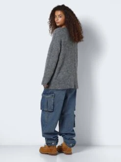 Noisy May KNITTED ZIP CARDIGAN 11 Noisy May KNITTED ZIP CARDIGAN -Noisy May Clothing Shop 27029912 MediumGreyMelange 005