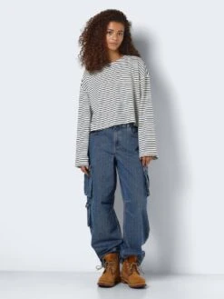 Noisy May STRIPED TOP -Noisy May Clothing Shop 27029939 BrightWhite 1112188 004