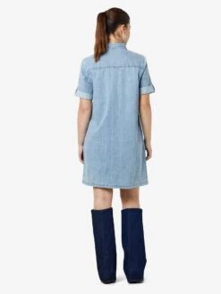 Noisy May SHORT SLEEVED DENIM DRESS -Noisy May Clothing Shop 27030041 LightBlueDenim 005