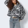 Noisy May ZEBRA PRINTED TOP 2 Noisy May ZEBRA PRINTED TOP -Noisy May Clothing Shop 27030112 Black 1100271 007