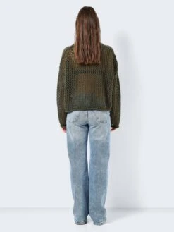 Noisy May OPEN WEAVE KNITTED PULLOVER 11 Noisy May OPEN WEAVE KNITTED PULLOVER -Noisy May Clothing Shop 27030249 IvyGreen 005