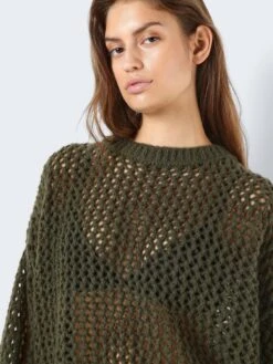 Noisy May OPEN WEAVE KNITTED PULLOVER 12 Noisy May OPEN WEAVE KNITTED PULLOVER -Noisy May Clothing Shop 27030249 IvyGreen 006