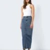 Noisy May LONG DENIM SKIRT -Noisy May Clothing Shop 27030286 MediumBlueDenim 007
