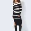 Noisy May STRIPED KNITTED DRESS 2 Noisy May STRIPED KNITTED DRESS -Noisy May Clothing Shop 27030340 Black 1104767 007