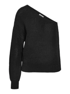 Noisy May ONE SHOULDER KNITTED PULLOVER -Noisy May Clothing Shop 27030363 Black 001