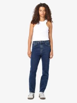 Noisy May NMMONI CROPPED HIGH WAISTED STRAIGHT FIT JEANS 12 Noisy May NMMONI CROPPED HIGH WAISTED STRAIGHT FIT JEANS -Noisy May Clothing Shop 27030448 DarkBlueDenim 004