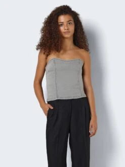 Noisy May DENIM CORSET 9 Noisy May DENIM CORSET -Noisy May Clothing Shop 27030454 LightGreyDenim 003