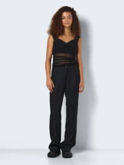 Noisy May SHORT SLEEVED MESH TOP -Noisy May Clothing Shop 27030490 Black 004