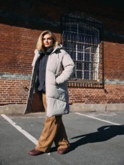 Noisy May NMTENNA LONG COAT -Noisy May Clothing Shop 27030498 Aluminum 008