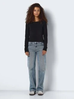 Noisy May LONG SLEEVED OPEN BACK TOP -Noisy May Clothing Shop 27031147 Black 004