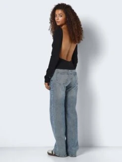 Noisy May LONG SLEEVED OPEN BACK TOP -Noisy May Clothing Shop 27031147 Black 005