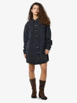 Noisy May NMALVA DENIM DRESS -Noisy May Clothing Shop 27031372 BlackDenim 004