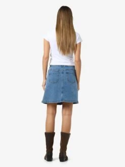 Noisy May NMRONNIE A-LINE SKIRT -Noisy May Clothing Shop 27032521 LightBlueDenim 005