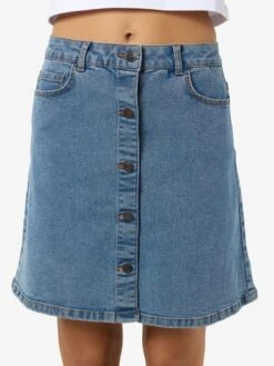 Noisy May NMRONNIE A-LINE SKIRT -Noisy May Clothing Shop 27032521 LightBlueDenim 006