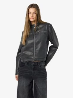 Noisy May PU FAUX LEATHER JACKET -Noisy May Clothing Shop 27032964 Black 1163130 007