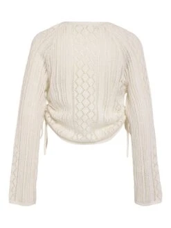 Noisy May NMLUNA SIDE RUCHED KNITTED PULLOVER -Noisy May Clothing Shop 27033093 Birch 002