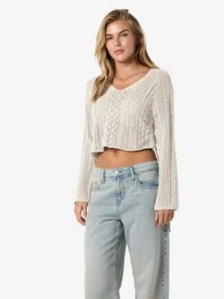 Noisy May NMLUNA SIDE RUCHED KNITTED PULLOVER