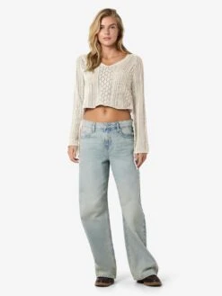 Noisy May NMLUNA SIDE RUCHED KNITTED PULLOVER -Noisy May Clothing Shop 27033093 Birch 004