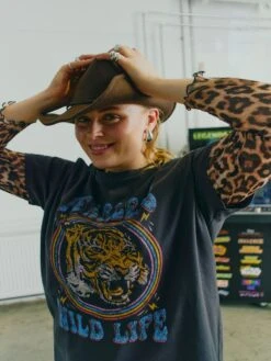 Noisy May CURVE MESH TOP -Noisy May Clothing Shop 27033708 Natural 1177607 008