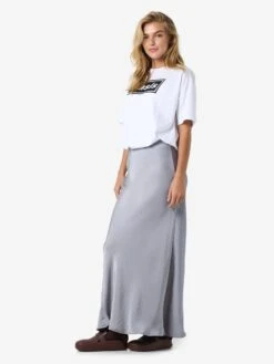 Noisy May METALLIC MAXI SKIRT -Noisy May Clothing Shop 27033850 GhostGray 004