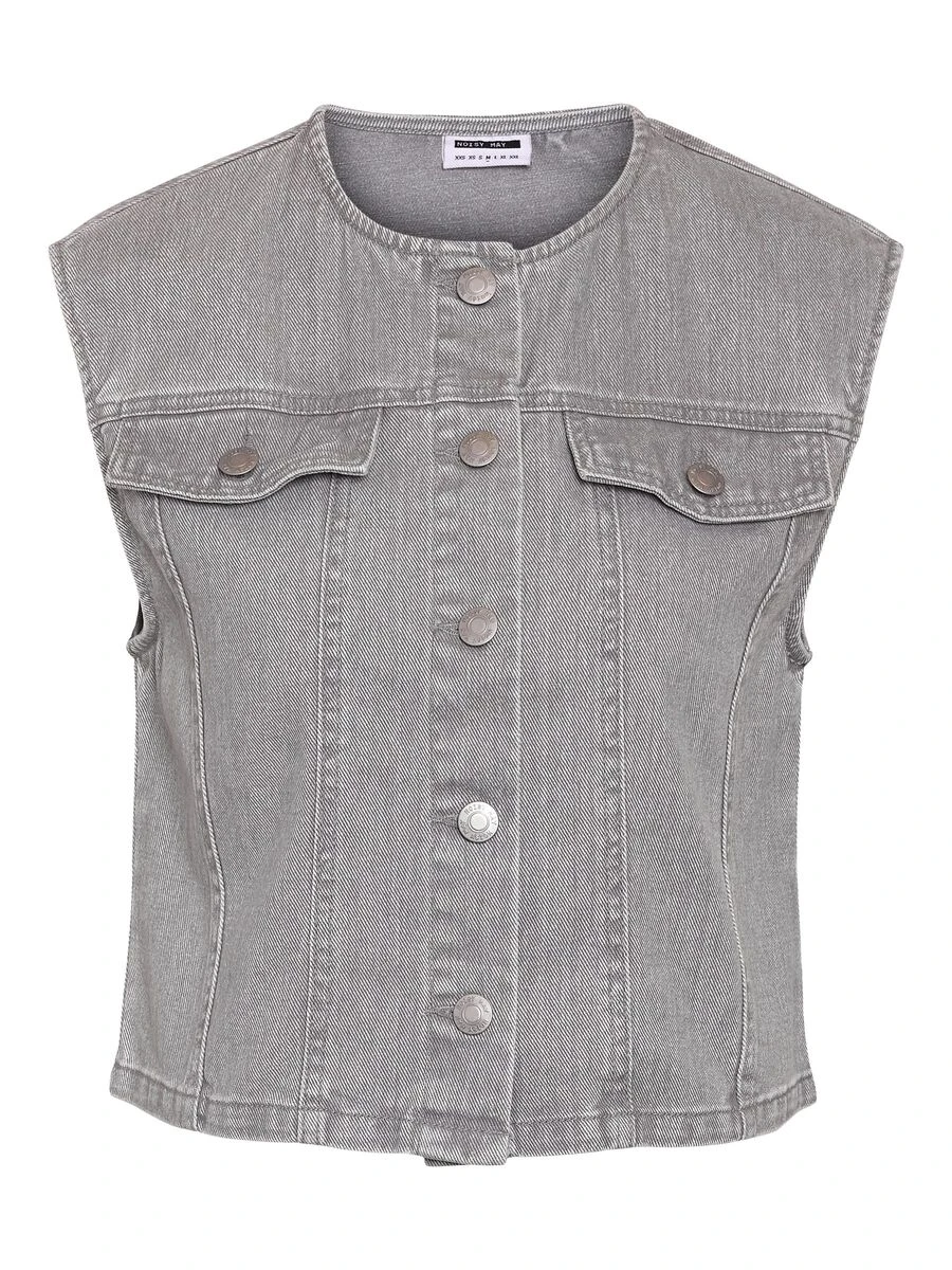 Noisy May CROPPED DENIM VEST 4 Noisy May CROPPED DENIM VEST - Image 2