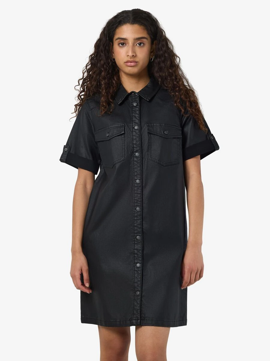 Noisy May COATED DENIM DRESS 3 Noisy May COATED DENIM DRESS