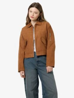 Noisy May FAUX SUEDE BOMBER JACKET