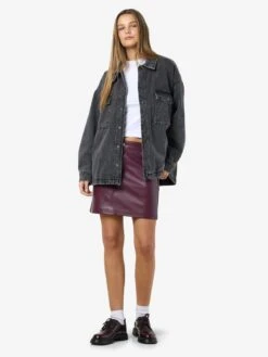 Noisy May QUILTED DENIM OVERSHIRT -Noisy May Clothing Shop 27034664 DarkGreyDenim 004