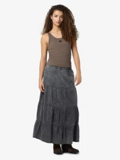 Noisy May ACID WASHED DENIM SKIRT -Noisy May Clothing Shop 27034665 Black 1192372 004