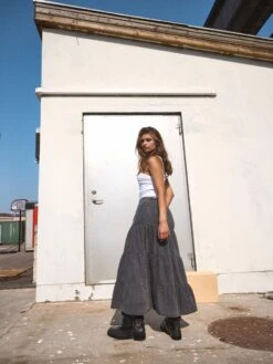 Noisy May ACID WASHED DENIM SKIRT -Noisy May Clothing Shop 27034665 Black 1192372 008