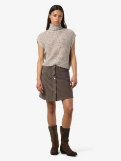 Noisy May ROLL NECK KNITTED VEST 12 Noisy May ROLL NECK KNITTED VEST -Noisy May Clothing Shop 27034731 LightGreyMelange 1195800 004