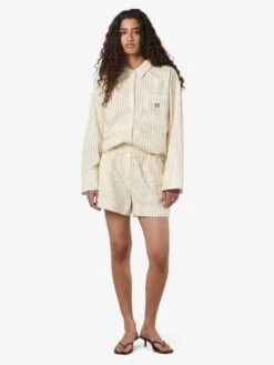 Noisy May STRIPED SHORTS -Noisy May Clothing Shop 27034801 PastelYellow 1259317 004