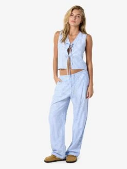 Noisy May STRIPED TROUSERS -Noisy May Clothing Shop 27034802 SkyBlue 1196879 007