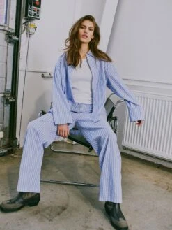 Noisy May STRIPED TROUSERS -Noisy May Clothing Shop 27034802 SkyBlue 1196879 008