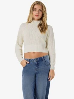Noisy May HIGH NECK KNITTED JUMPER 14 Noisy May HIGH NECK KNITTED JUMPER -Noisy May Clothing Shop 27034807 Eggnog 007