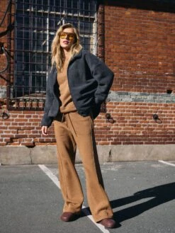 Noisy May RELAXED FLEECE JACKET -Noisy May Clothing Shop 27034822 Obsidian 008