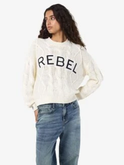 Noisy May CABLE KNIT JUMPER -Noisy May Clothing Shop 27035203 Birch 1208813 007