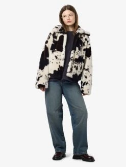 Noisy May COW PRINT COAT 13 Noisy May COW PRINT COAT -Noisy May Clothing Shop 27035654 Birch 1216629 004