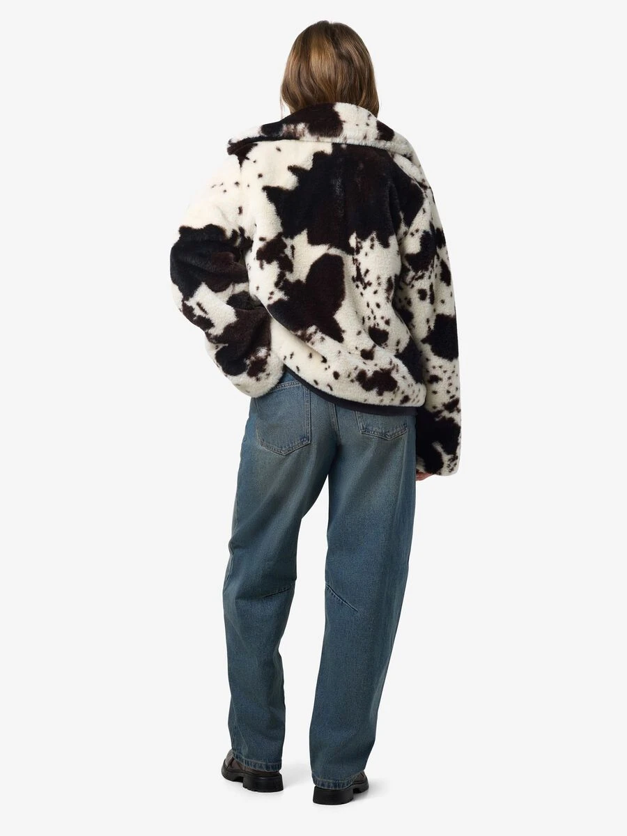 Noisy May COW PRINT COAT 5 Noisy May COW PRINT COAT - Image 3