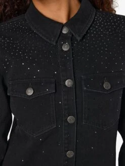 Noisy May RHINESTONE DENIM DRESS 14 Noisy May RHINESTONE DENIM DRESS -Noisy May Clothing Shop 27035907 BlackDenim 006