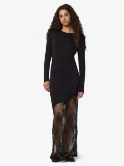 Noisy May LACE DETAILED MAXI DRESS -Noisy May Clothing Shop 27036368 Black 007