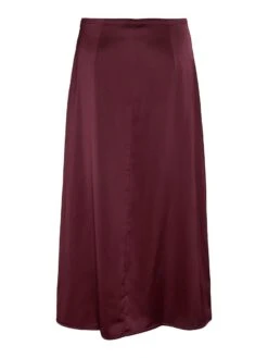 Noisy May SATIN MIDI SKIRT -Noisy May Clothing Shop 27036585 WindsorWine 002