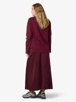 Noisy May SATIN MIDI SKIRT -Noisy May Clothing Shop 27036585 WindsorWine 005